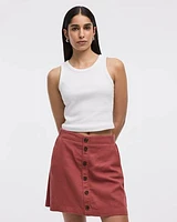 Jupe-short en mélange de lin