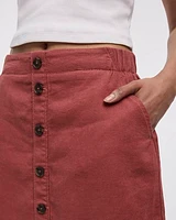 Jupe-short en mélange de lin