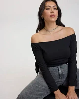 Long-Sleeve Off-the-Shoulder Top