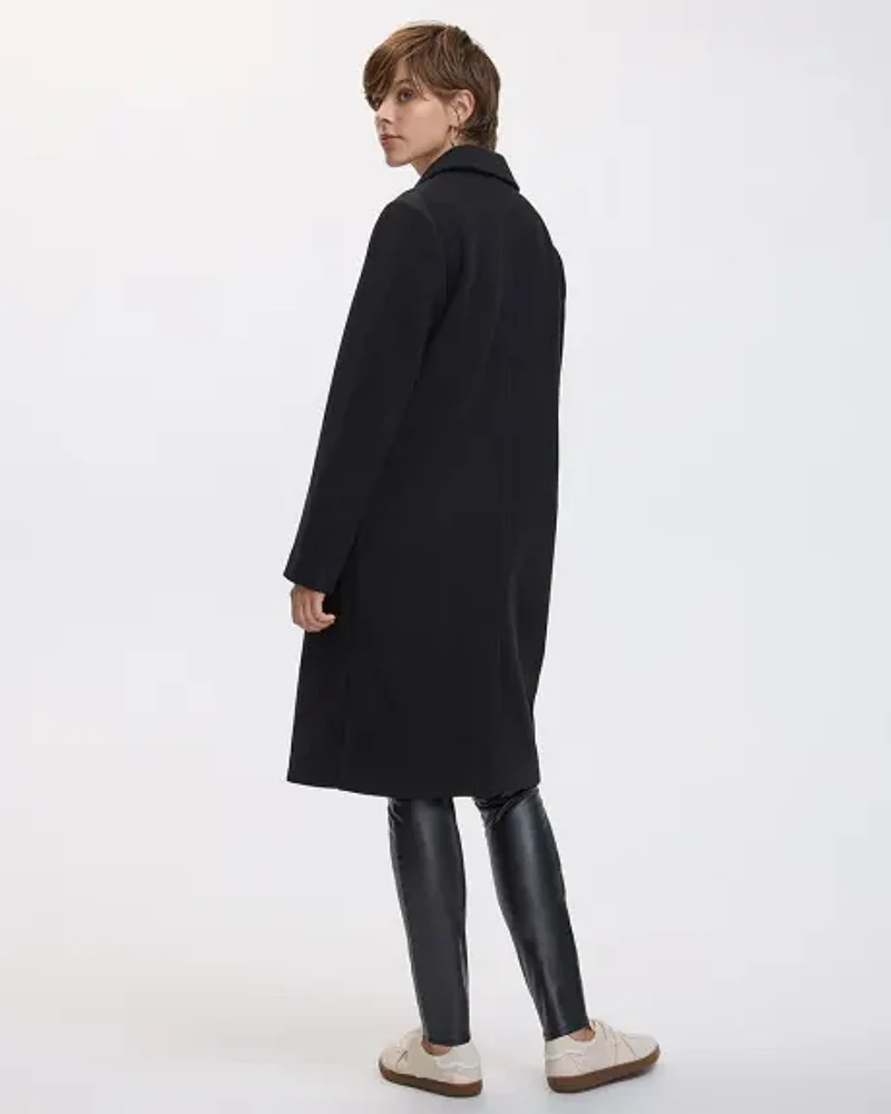 Long Coat with Two-Button Closure