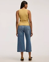Camisole côtelée à col dégagé
