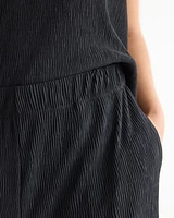 Pantalon à jambe large et taille haute