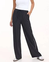 Wide-Leg Pull-On High-Rise Pant