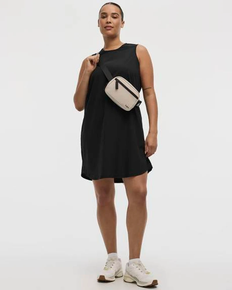 Sleeveless Crew-Neck Dress