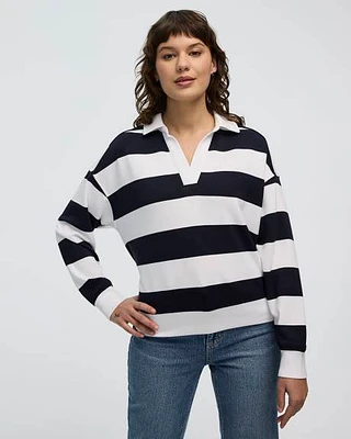 Pull en cupro à col polo