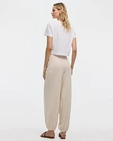Pantalon sarouel à enfiler taille mi-haute