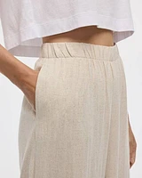 Pantalon sarouel à enfiler taille mi-haute