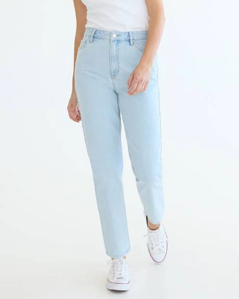 Tapered-Leg High-Rise Jean