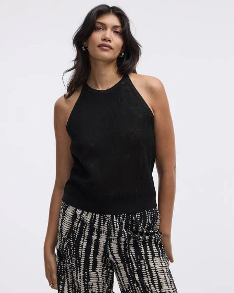 Camisole en mesh à col licou