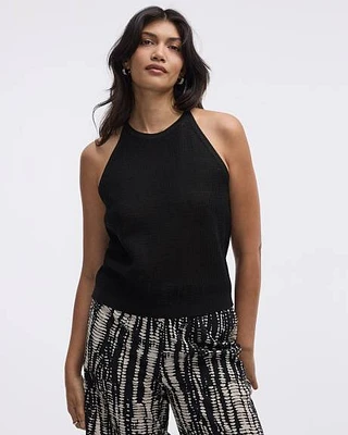 Camisole en mesh à col licou