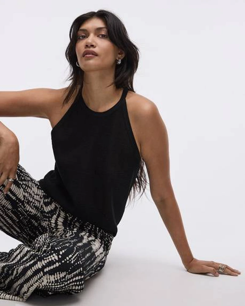 Camisole en mesh à col licou