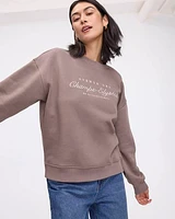 Long-Sleeve Crew-Neck Fleece Sweatshirt