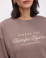 Long-Sleeve Crew-Neck Fleece Sweatshirt