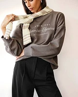 Long-Sleeve Crew-Neck Fleece Sweatshirt