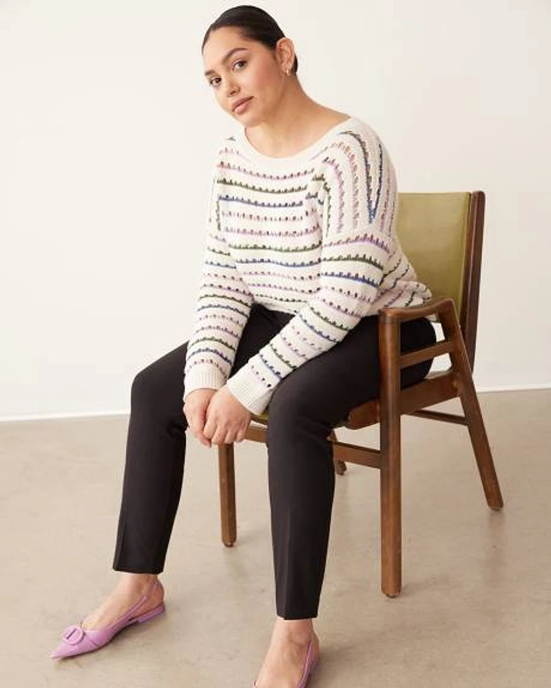 Slim-Leg High-Rise Ankle Pant