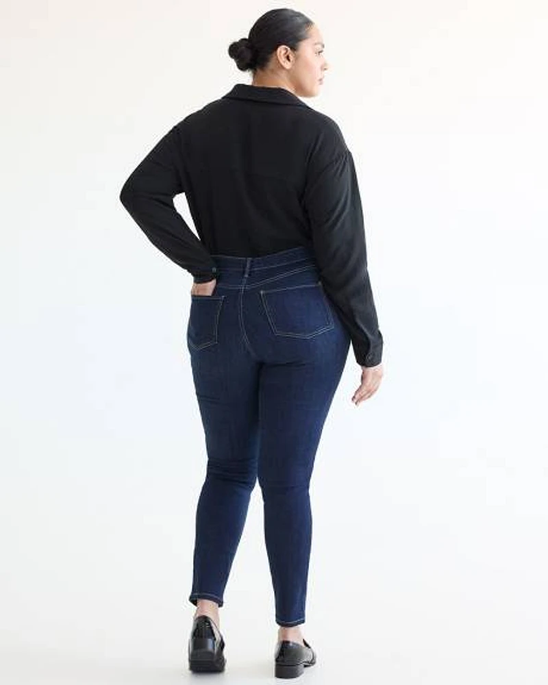 Jean à jambe skinny et taille haute