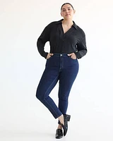 Jean à jambe skinny et taille haute