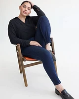 Jean à jambe skinny et taille haute