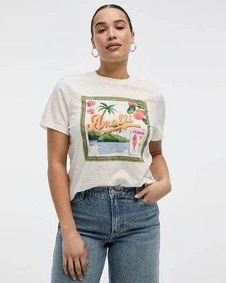 Extended-Sleeve Crew-Neck Graphic T-Shirt
