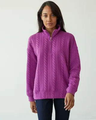 Quarter Zip Mockneck Sweater