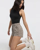 Short extensible à enfiler avec poches zippées