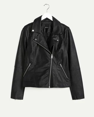 Faux Leather Moto Jacket