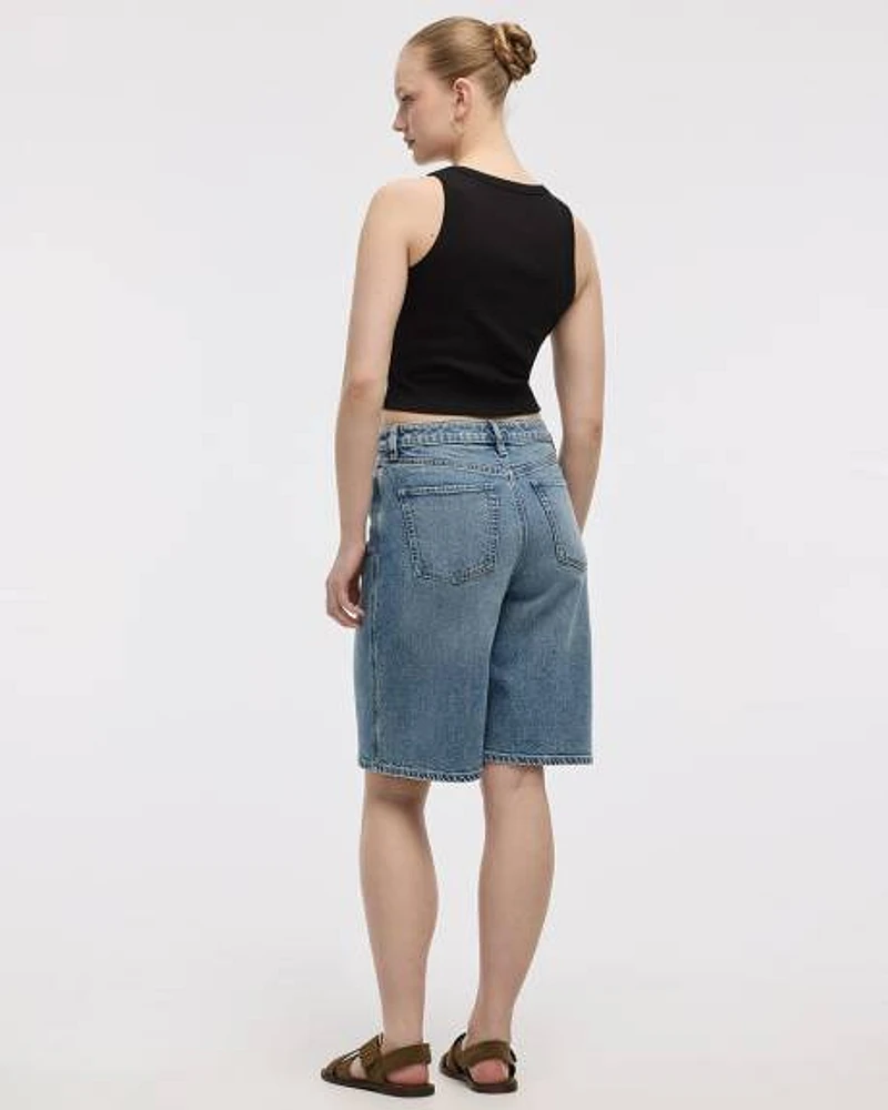 Crew-Neck Ribbed Tank
