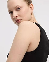 Crew-Neck Ribbed Tank