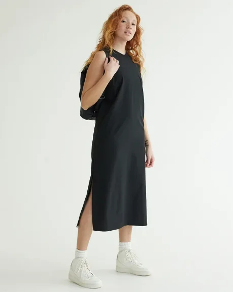 Sleeveless Mix-Media Dress