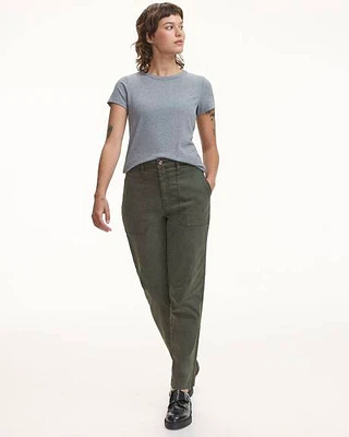 Tapered-Leg High-Rise Utility Pant