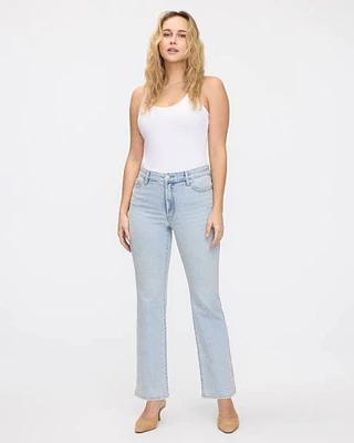 Flare-Leg Mid-Rise Ankle Jean