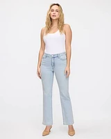 Flare-Leg Mid-Rise Ankle Jean