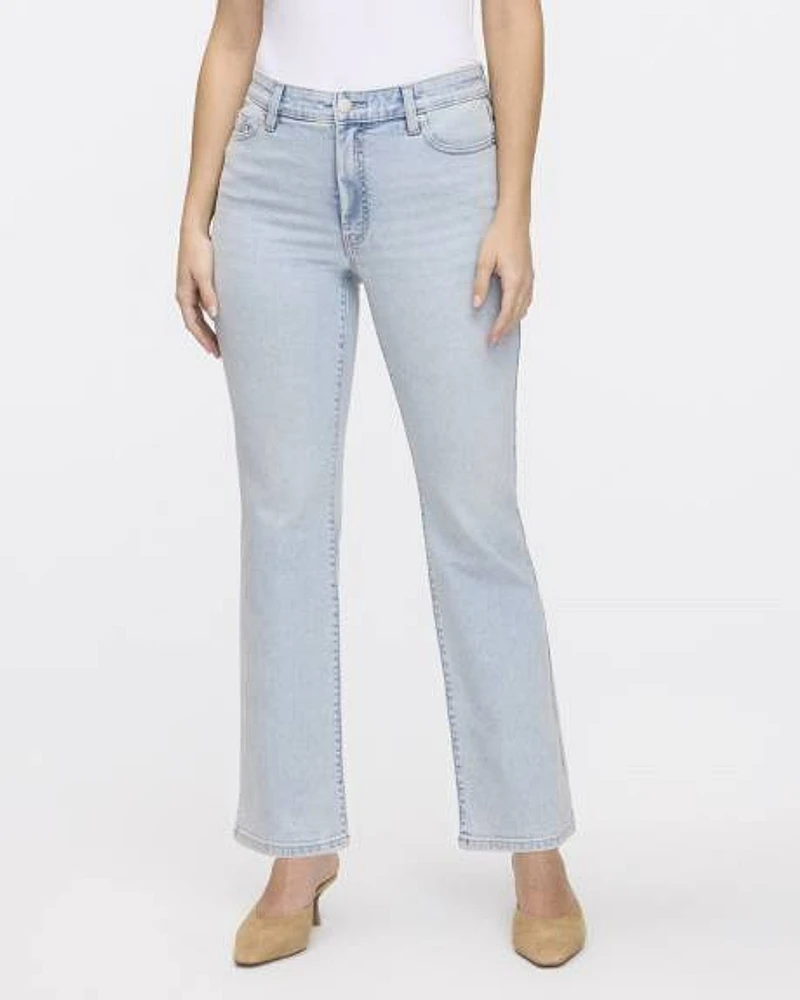 Flare-Leg Mid-Rise Ankle Jean