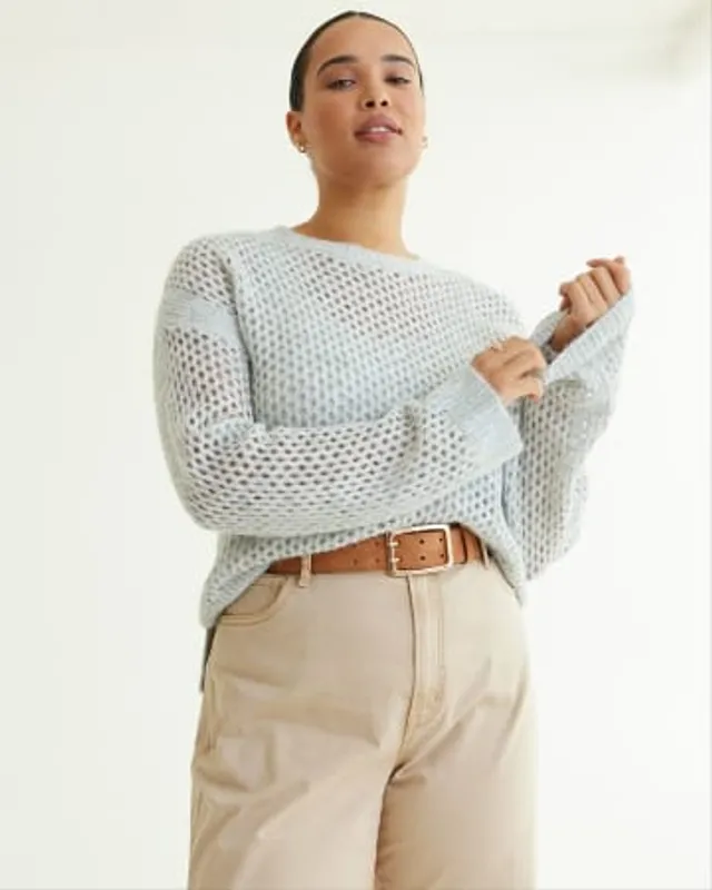 Long-Sleeve Pullover with Jacquard Pattern