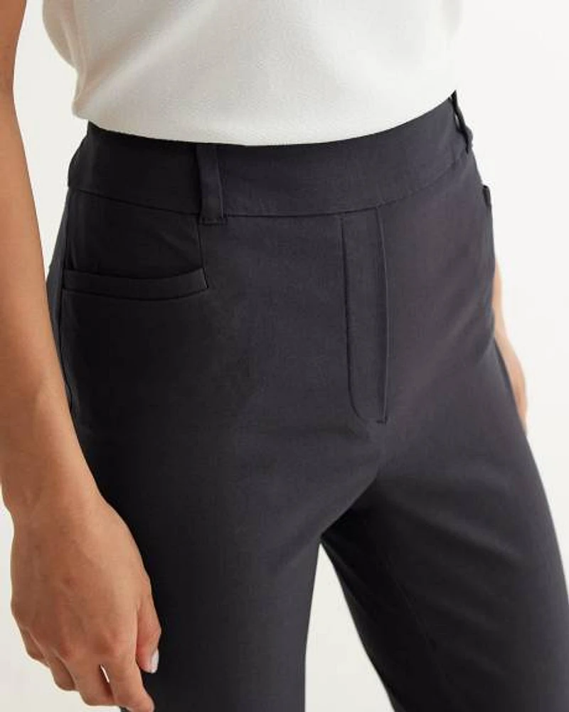 Slim-Leg High-Rise Ankle Pant