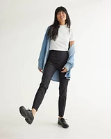 Slim-Leg High-Rise Ankle Pant