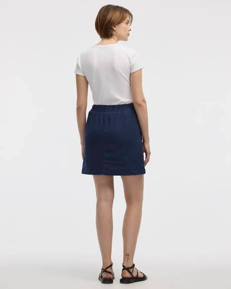 Linen Blend Skort