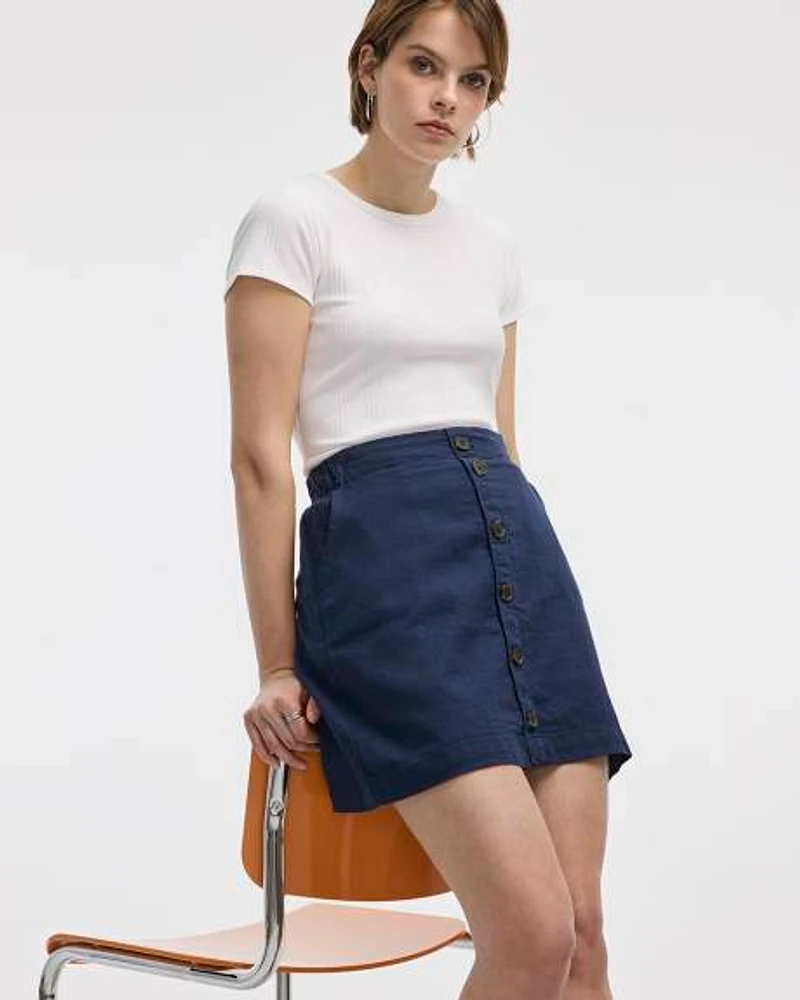 Linen Blend Skort
