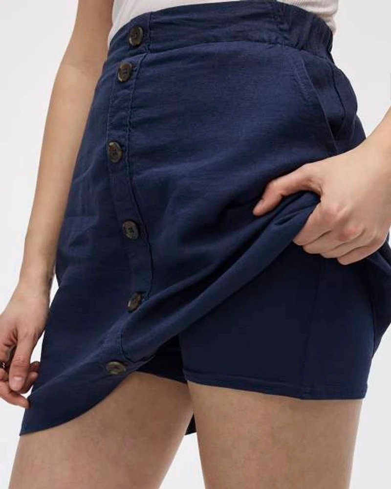 Linen Blend Skort