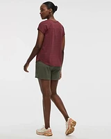 T-shirt à manches très courtes en jacquard