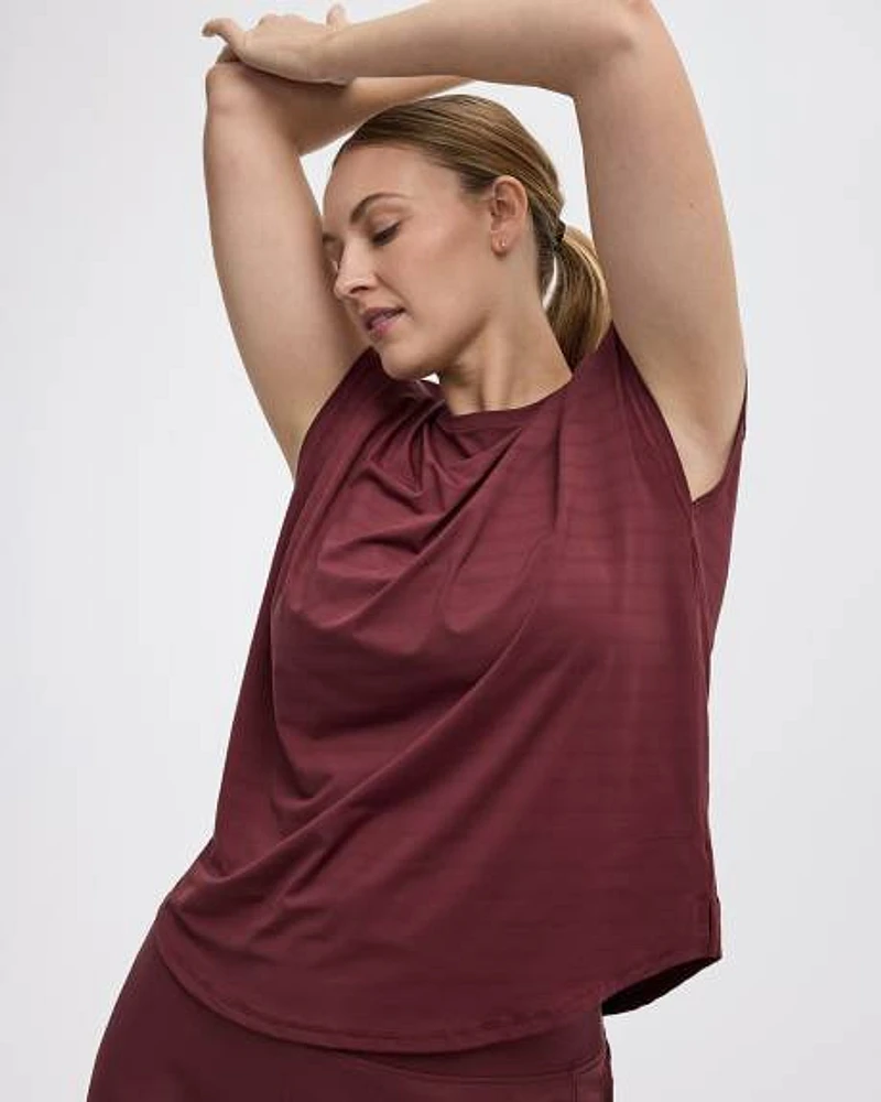 T-shirt à manches très courtes en jacquard