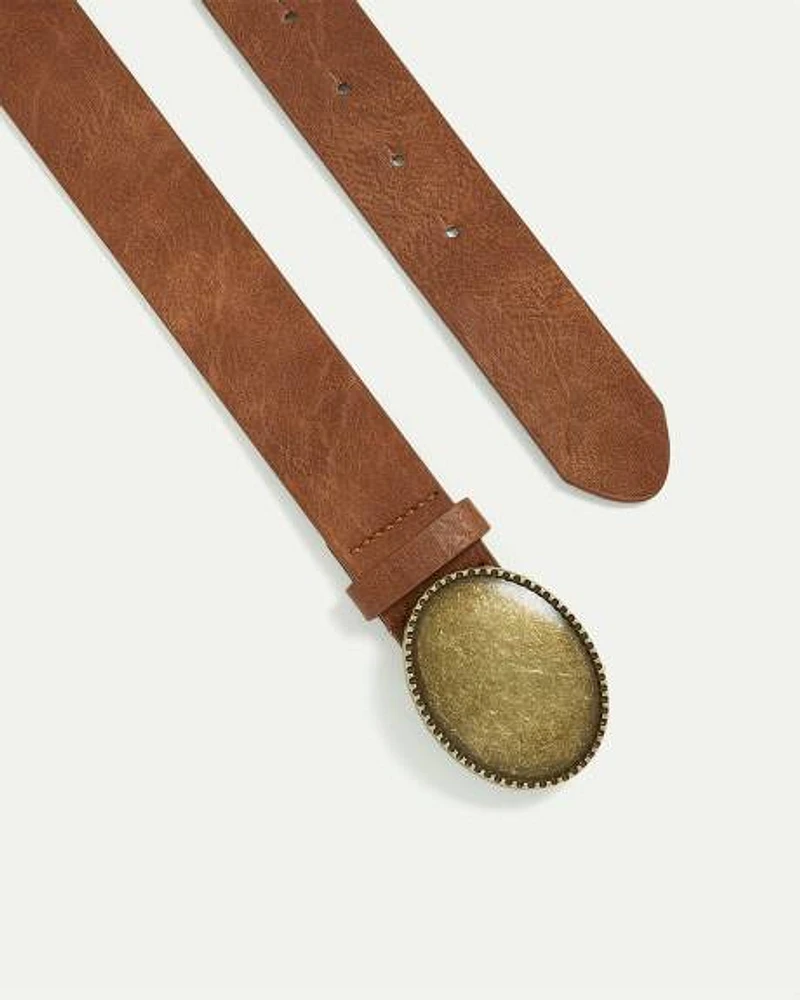 Ceinture en faux cuir avec boucle western