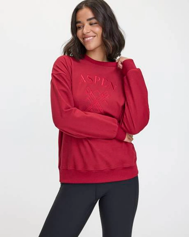 Long-Sleeve Crew-Neck Polar Fleece Sweater