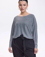 Long-Sleeve Boat-Neck Sweater