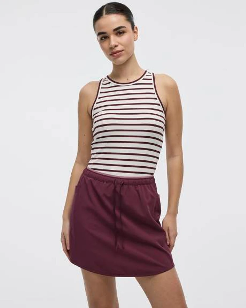 Skort with Elastic Waistband