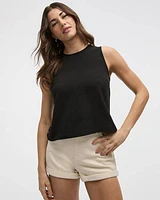 Sleeveless Blouse with Buttons at Sides