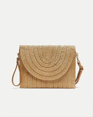 Straw Clutch with Wristlet