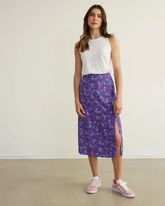 Flowy Wrap Midi Skirt