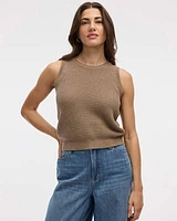 Crew-Neck Tank with Fancy Stitches
