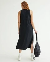 Sleeveless Mix-Media Dress
